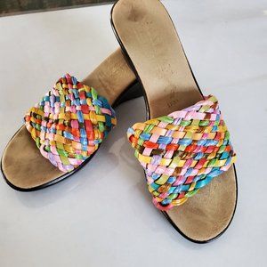Italian multicolor sandals - size 7
